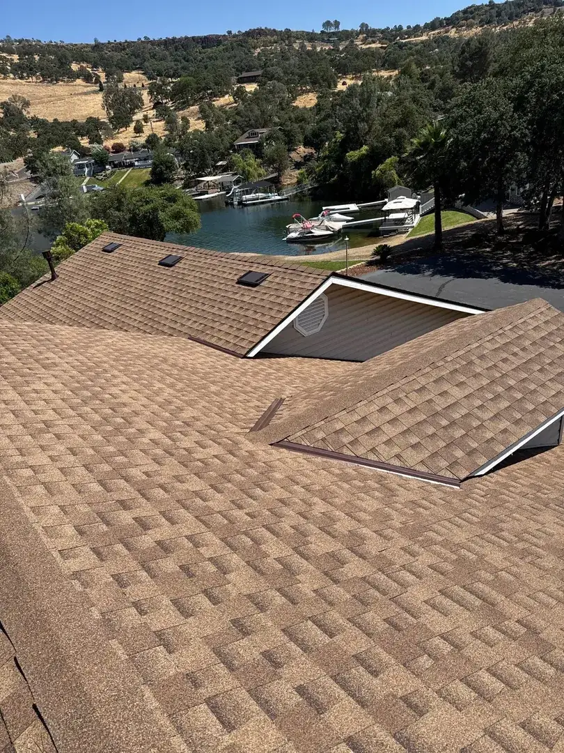 Jamestown home after roof replacement — finished new roof